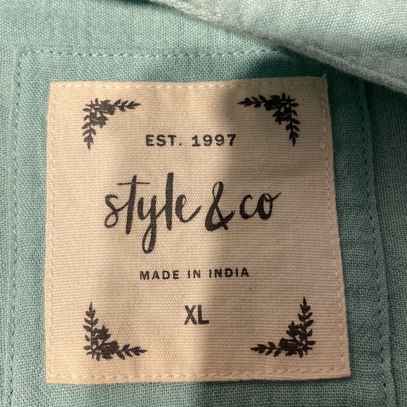 Q womens Style & Co. casual 3/4 sleeve pullover regular size blouse XL - Picture 4 of 4